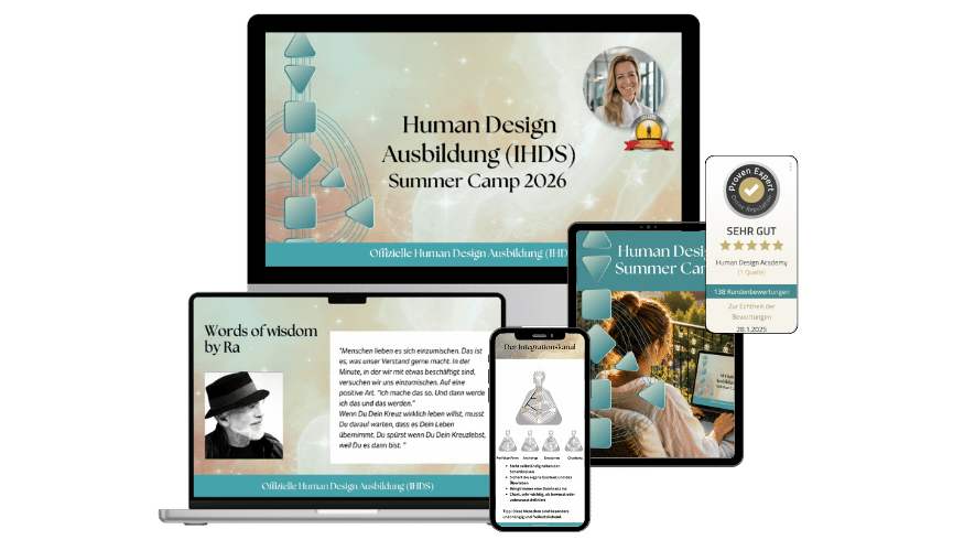 Human Design Summer Camp Mock-up und Abbildungen 